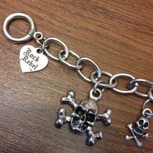 Rock Rebel Jewelry - Rock Rebel 💀 Skull Charm Bracelet Rock Rebel Jewelry - Rock Rebel 💀 Skull Charm Bracelet